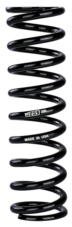 Coil-Over Spring [12 in. Length 200 lb./in. Black]
