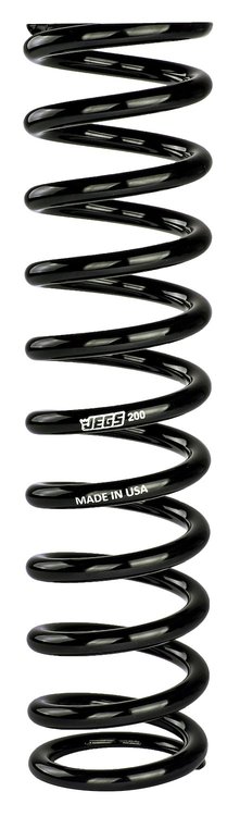 Coil-Over Spring [14 in. Length 200 lb./in. Black]