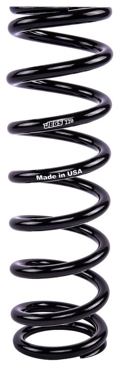 Coil-Over Spring [12 in. Length 220 lb./in. Black]