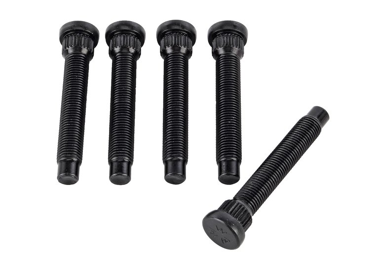 Press-In Wheel Studs 7/16"-20 Thread x 2-7/8" Long x .570" Knurl