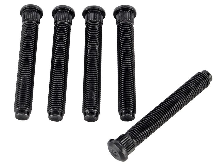 Press-In Wheel Studs M12-1.5 Thread x 3-1/4" Long x .509" Knurl