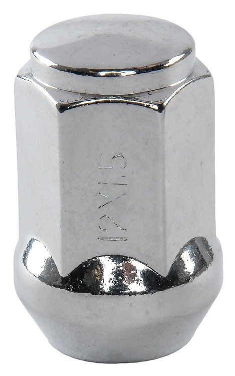 Bulge Acorn Lug Nuts, Short Closed-End [12mm  x 1.5 RH, Chrome]