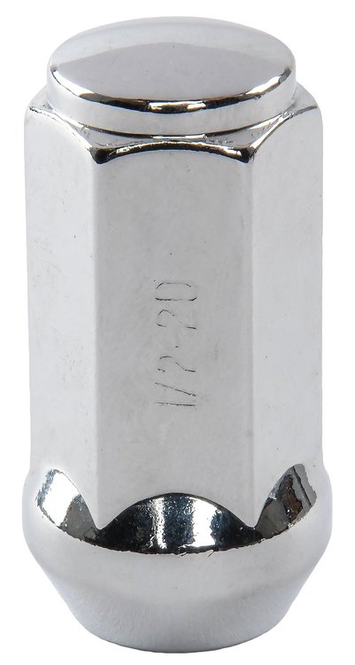 Bulge Acorn Lug Nuts, Long Closed-End [1/2 in.-20 RH, Chrome]