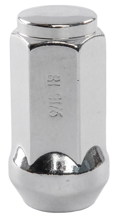 Bulge Acorn Lug Nuts, Long Closed-End [9/16 in.-18 RH, Chrome]