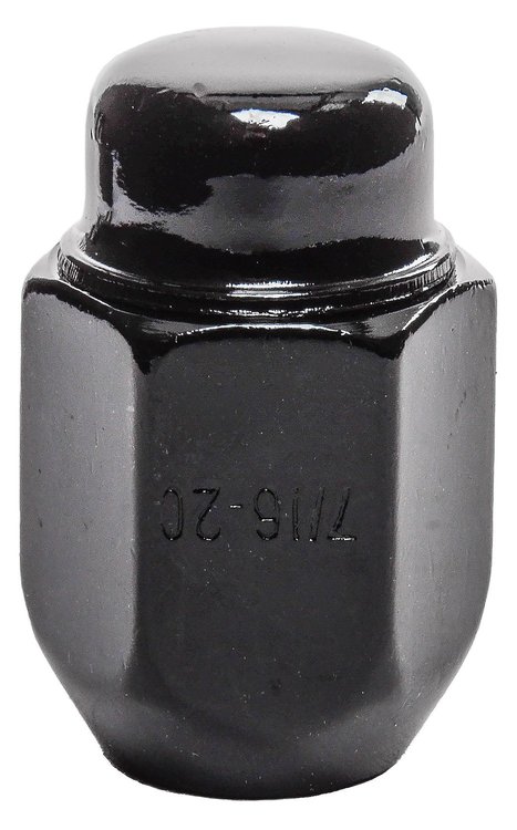 Acorn Lug Nuts, Short Closed-End [7/16 in.-20, Black Chrome]