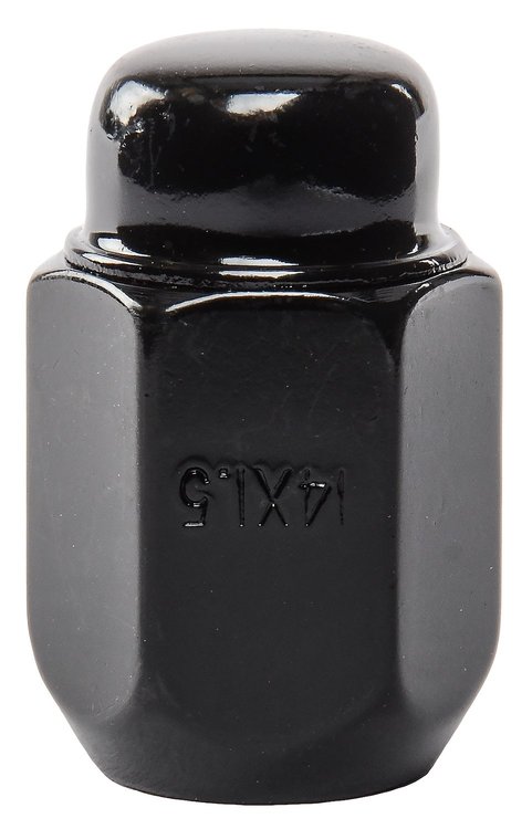 Acorn Lug Nuts, Short Closed-End [14mm x 1.5, Black Chrome]