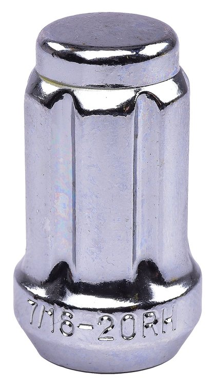 Spline Drive Lug Nuts, Short Closed-End [7/16 in.-20 RH, Chrome]