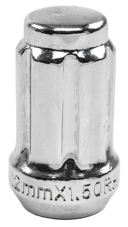 Spline Drive Lug Nuts, Short Closed-End [12mm x 1.5 RH, Chrome]