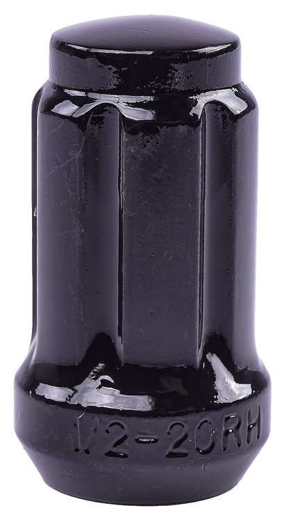 Spline Drive Lug Nuts, Short Closed-End [1/2 in.-20 RH, Black Chrome]