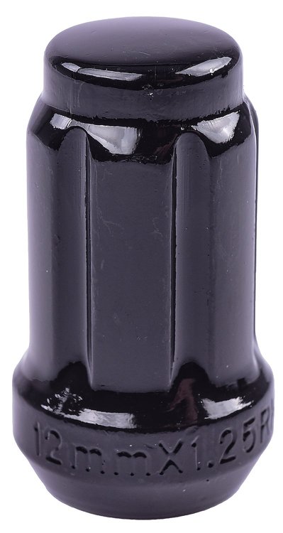 Spline Drive Lug Nuts, Short Closed-End [12mm x 1.25 RH, Black Chrome]