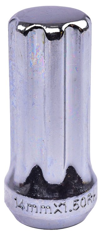 Spline Drive Lug Nuts, Long Closed-End [14mm x 1.5 RH, Chrome]