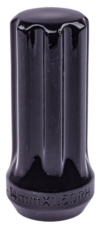 Spline Drive Lug Nuts, Long Closed-End [14mm x 1.5 RH, Black Chrome]