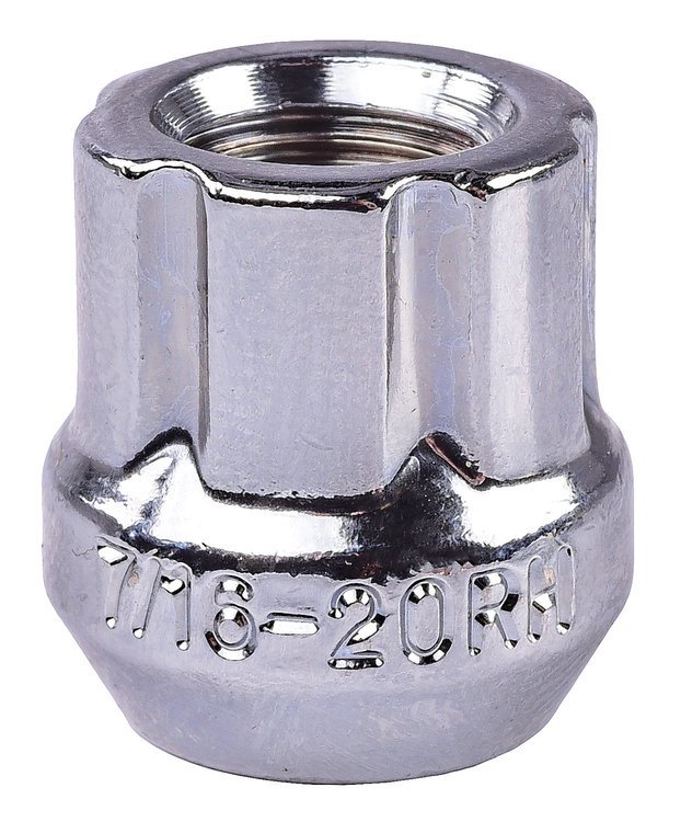 Spline Drive Lug Nuts, Short Open-End [7/16 in.-20 RH, Chrome]