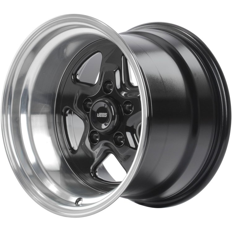 Sport Star 5-Spoke Wheel [Size: 15" x 10"] Polished Lip with Black Spokes
