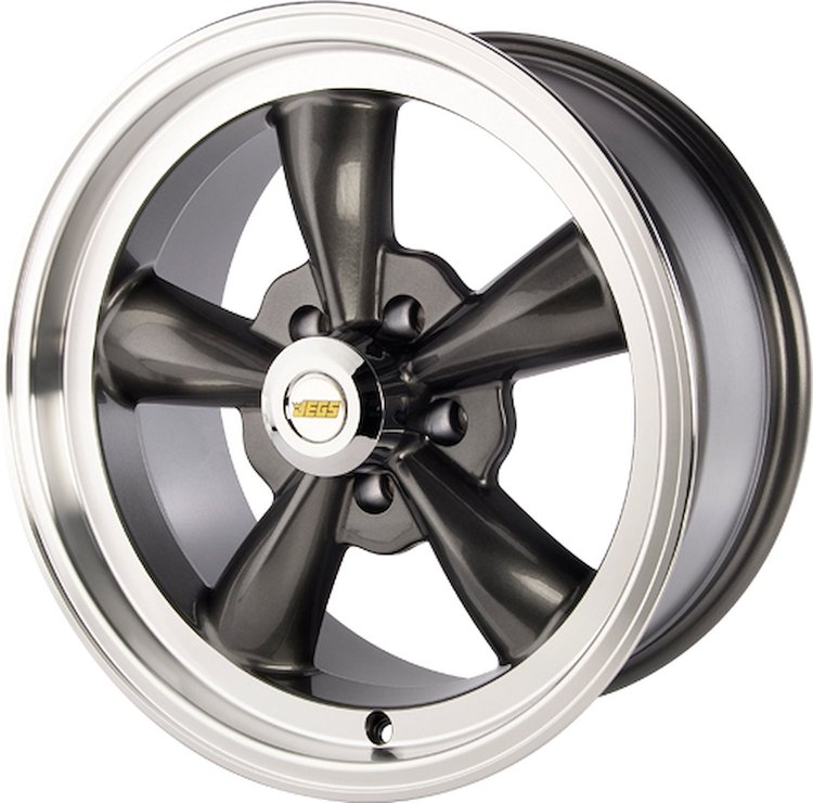 Sport Torque Wheel [Size: 17" x 8"] Polished Lip with Grey Spokes