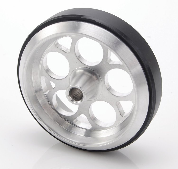 Polished Wheelie Bar Wheel 5-Hole