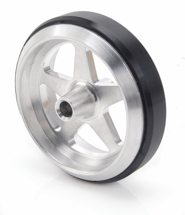 Polished Wheelie Bar Wheel 5-Spoke (Star)