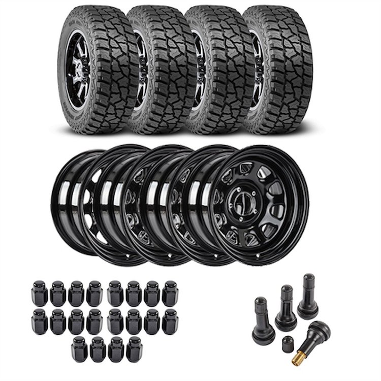 Wheel and Tire Kit for 1987-2006 Jeep Wrangler/1984-2001 Jeep Cherokee
