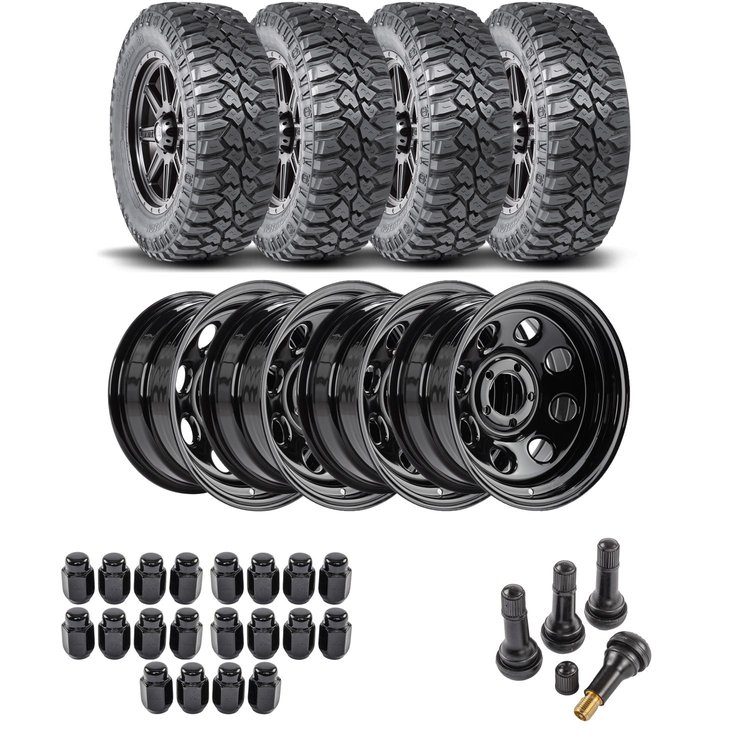 Wheel and Tire Kit for 1987-2006 Jeep Wrangler/1984-2001 Jeep Cherokee