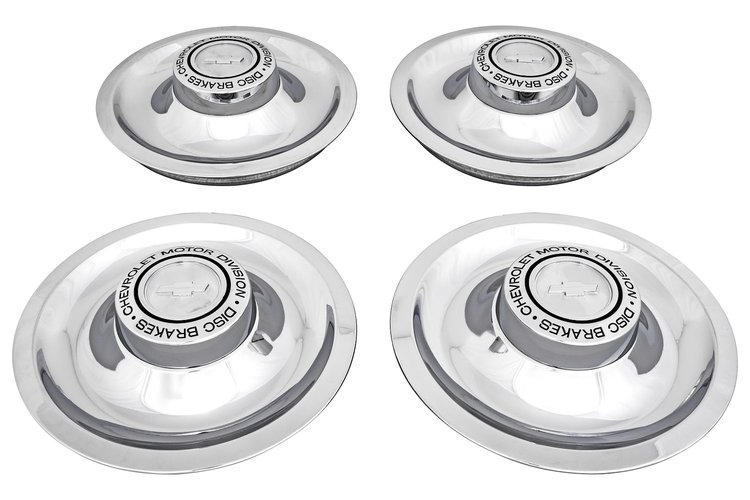 1967 Design Disc Brake Style Center Caps [Stainless, Chrome, Bowtie]