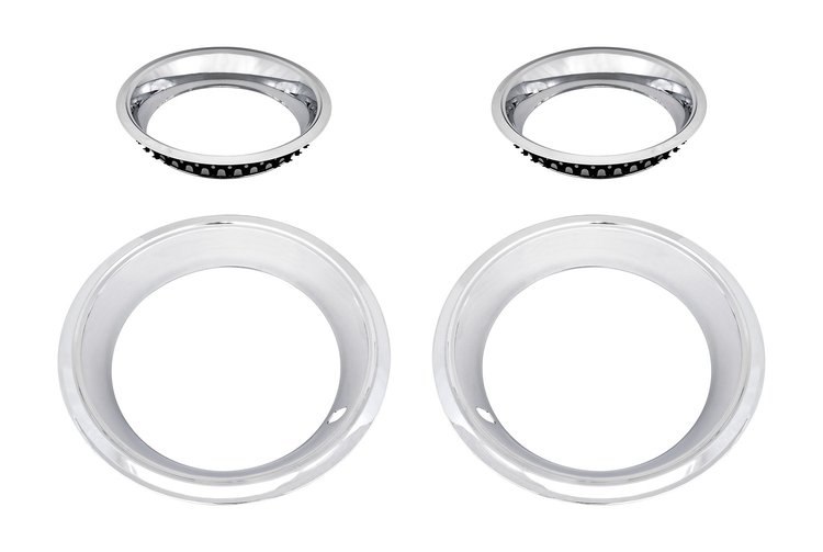 Stainless Steel Rally Trim Ring Set for 1968-1982 Chevrolet Corvette w/15" x 8" Rally Wheels