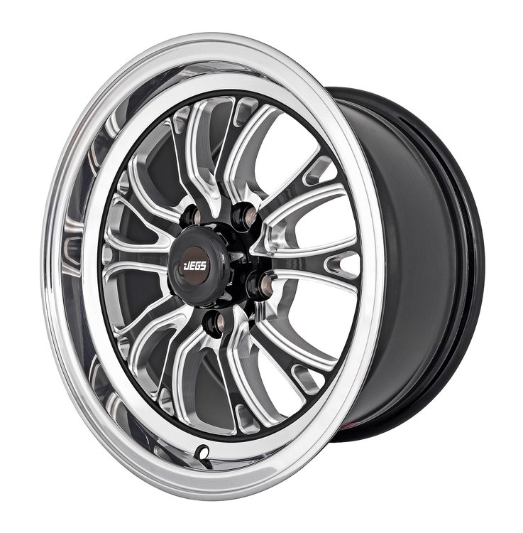 SSR Spike Wheel [Size: 15" x 8"] Polished Lip with Black Milled Spokes