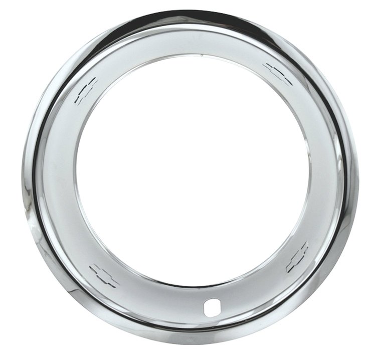 Stainless Deep Dish Trim Ring Set w/Bowtie Logo for Rally 15 in. x 8 in. & 15 in. x 10 in. Wheels [2.500 in. Deep x 3.250 W]