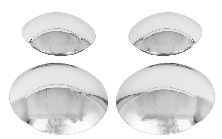 Baby Moon Center Caps [Stainless Steel, Polished]