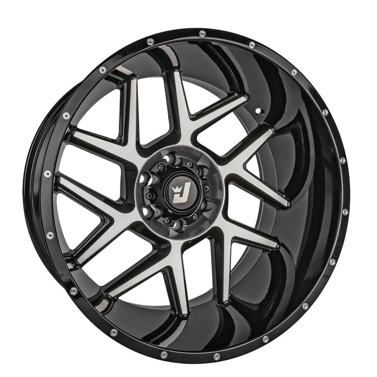 Reactor Wheel [Size: 22" x 12"] Gloss Black with Milled Spokes