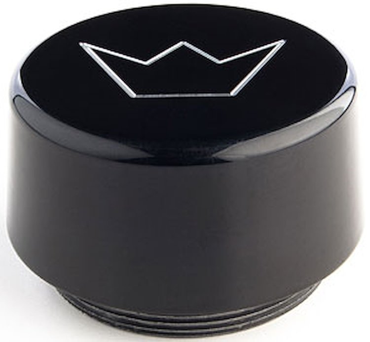Black Powder Coat Center Cap Fits 5 Spoke Directional Dragster Wheels