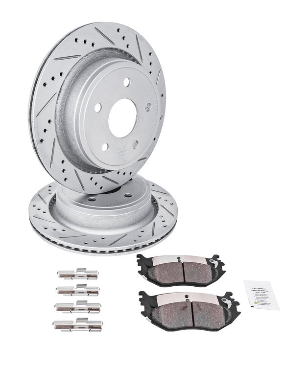 Truck-N-Tow JX25 Brake Pads & Rotors Kit Fits Select 2007-2022 Chrysler, Dodge, RAM Models w/352 mm Dia. Rotors [Rear]