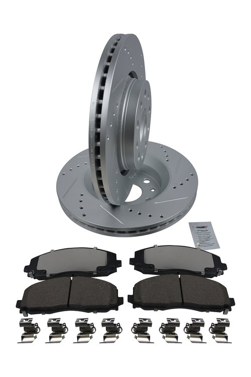 Truck-N-Tow JX25 Brake Pads & Rotors Kit Fits 2018-2022 Jeep Wrangler JL, JLU, Select Jeep Gladiator JT [Front]