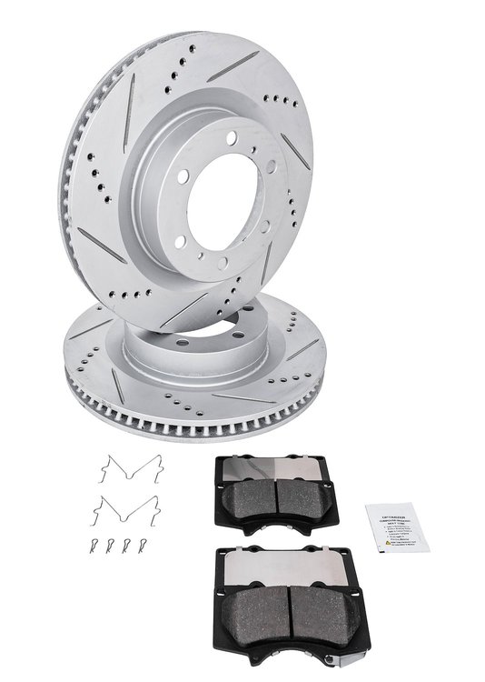 Truck-N-Tow JX25 Brake Pads & Rotors Kit Fits 2010-2022 Lexus GX460, Select Toyota 4Runner [Front]