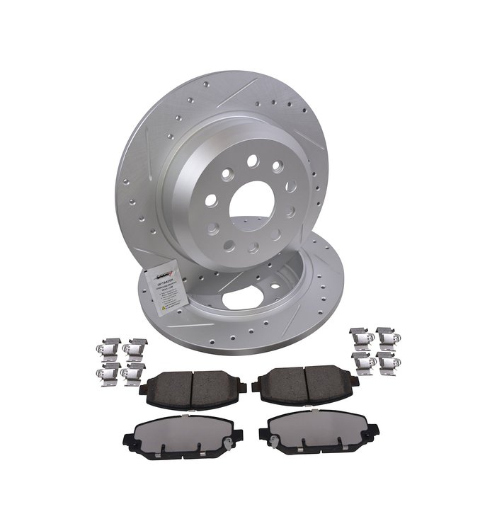 Truck-N-Tow JX25 Brake Pads & Rotors Kit Fits 2018-2022 Jeep Wrangler JL, JLU [Rear]
