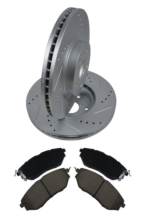 Street Performance JX11 Brake Pads & Rotors Kit Fits Select 2006-2021 Subaru, Legacy, Outback, WRX, STI  [Front]
