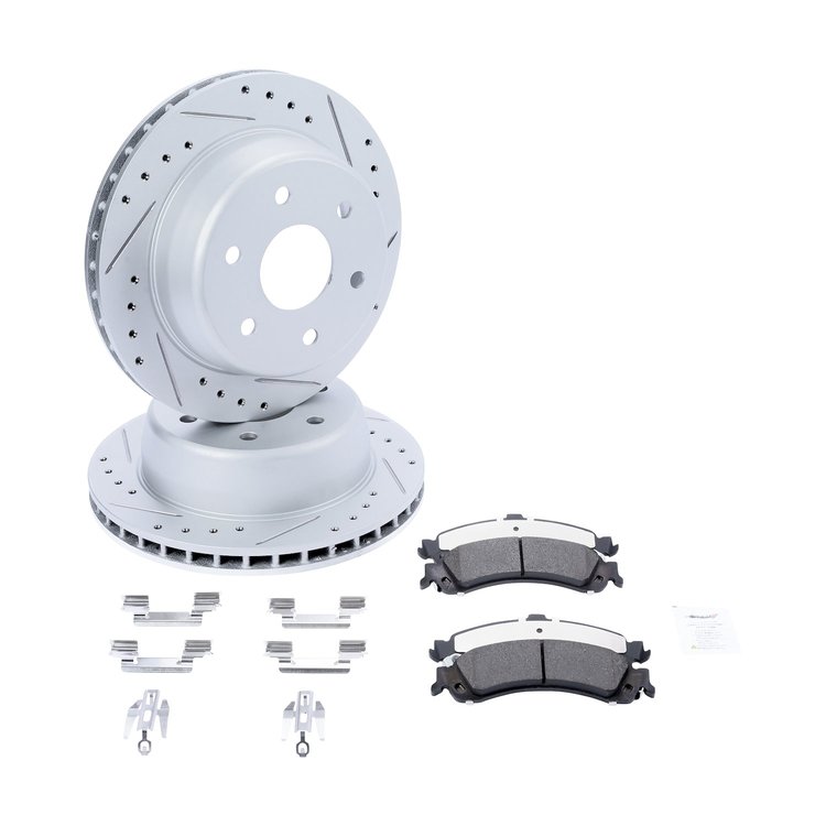 Truck-N-Tow JX25 Brake Pads & Rotors Kits Fits Select 2002-2007 Cadillac & Chevrolet, GMC 1500 Series Truck [Rear]