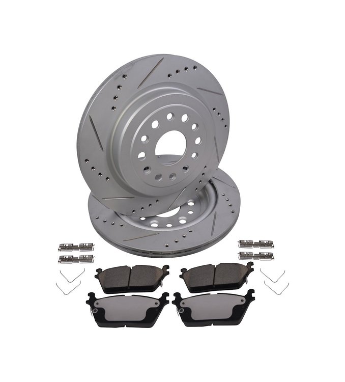 Truck-N-Tow JX25 Brake Pads & Rotors Kits Fits 2019-2023 RAM1500 w/375 mm Dia. Rotors [Rear]