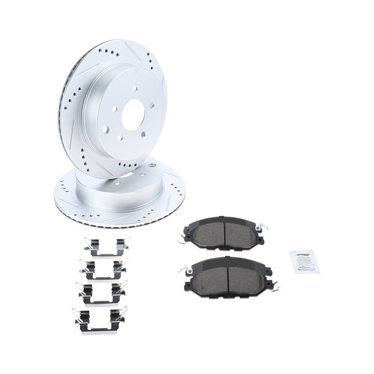 Street Performance JX11 Brake Pads & Rotors Kit Fits Select 2003-2022 Infiniti and Nissan Models [Rear]