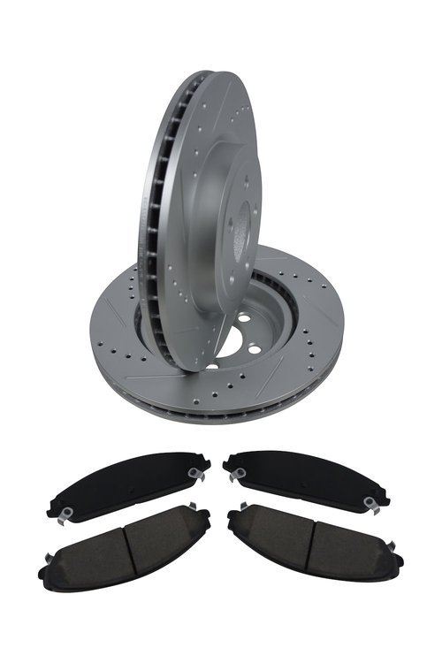 Street Performance JX11 Brake Pads & Rotors Kit Fits Select 2005-2023 Chrysler & Dodge Models w/345 mm Dia. Rotors [Front]