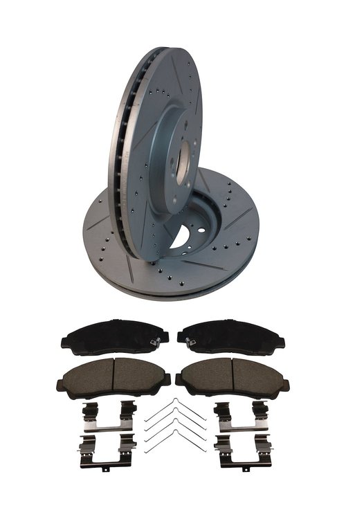 Street Performance JX11 Brake Pads & Rotors Kit Fits Select 2007-2020 Acura MDX, RLX, ZDX, Honda Pilot [Front]