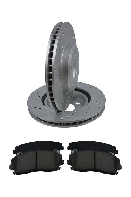 Street Performance JX11 Brake Pads & Rotors Kit Fits Select 2005-2023 Chrysler & Dodge Models w/320 mm Dia. Rotors [Front]