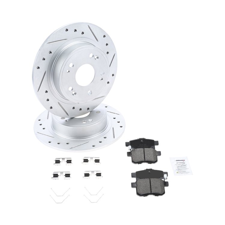 Street Performance JX11 Brake Pads & Rotors Kit Fits 2011-2014 Acura TSX, 2011-2017 Honda Accord [Rear]