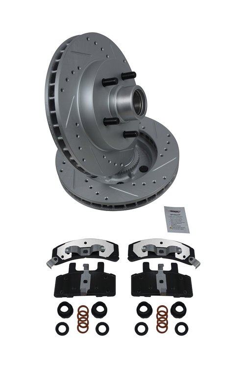 Truck-N-Tow JX25 Brake Pads & Rotors Kits Fits Select 1992-2002 Chevrolet, GMC 1500 Series Trucks [Front]