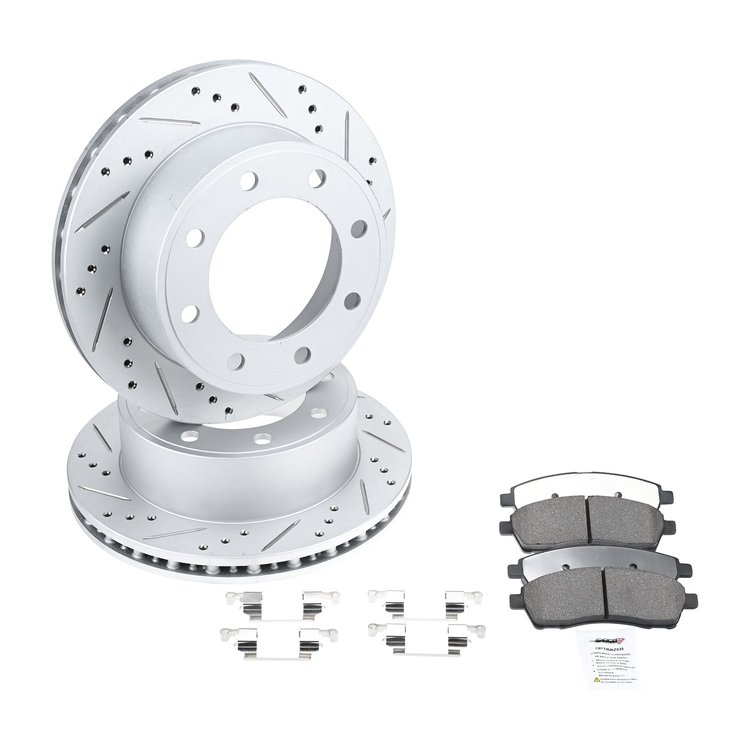 Truck-N-Tow JX25 Brake Pads & Rotors Kits Fits 1999-2004 Ford F250, F350 Super Duty & 2000-2005 Ford Excursion [Rear]