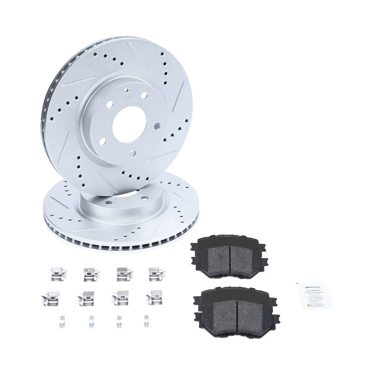 Street Performance JX11 Brake Pads & Rotors Kit Fits 2017-2018 Mazda 3 [Front/Rear]