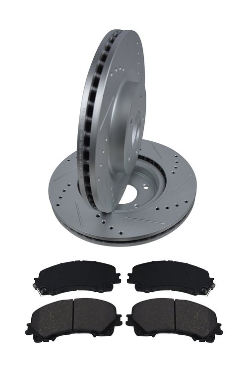 Street Performance JX11 Brake Pads & Rotors Kit Fits Select 2014-2023 Infiniti Q50, Q60, QX50, Nissan z [Front]