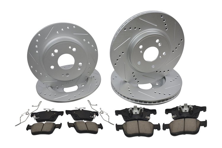 Street Performance JX11 Brake Pads & Rotors Kit Fits 2018-2022 Honda Accord [Front/Rear]