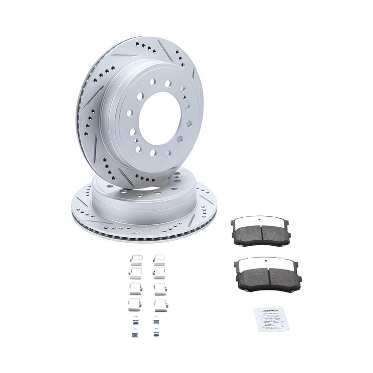 Truck-N-Tow JX25 Brake Pads & Rotors Kits Fits Select 2001-2009 Lexus GX470, Toyota 4Runner, Sequoia [Rear]