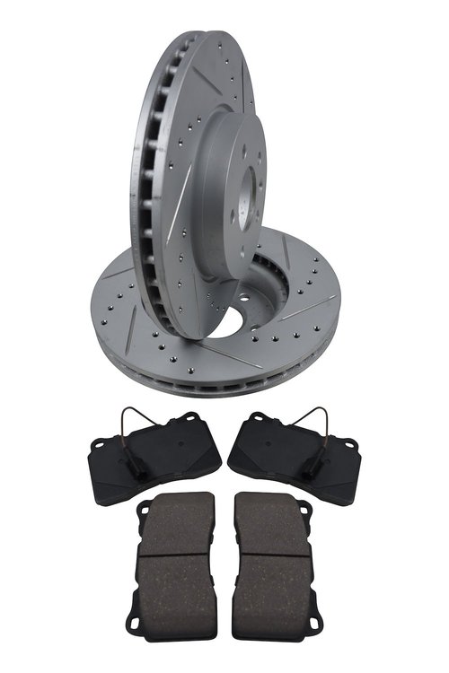 Street Performance JX11 Brake Pads & Rotors Kit Fits 2013-2018 Cadillac ATS [Front]