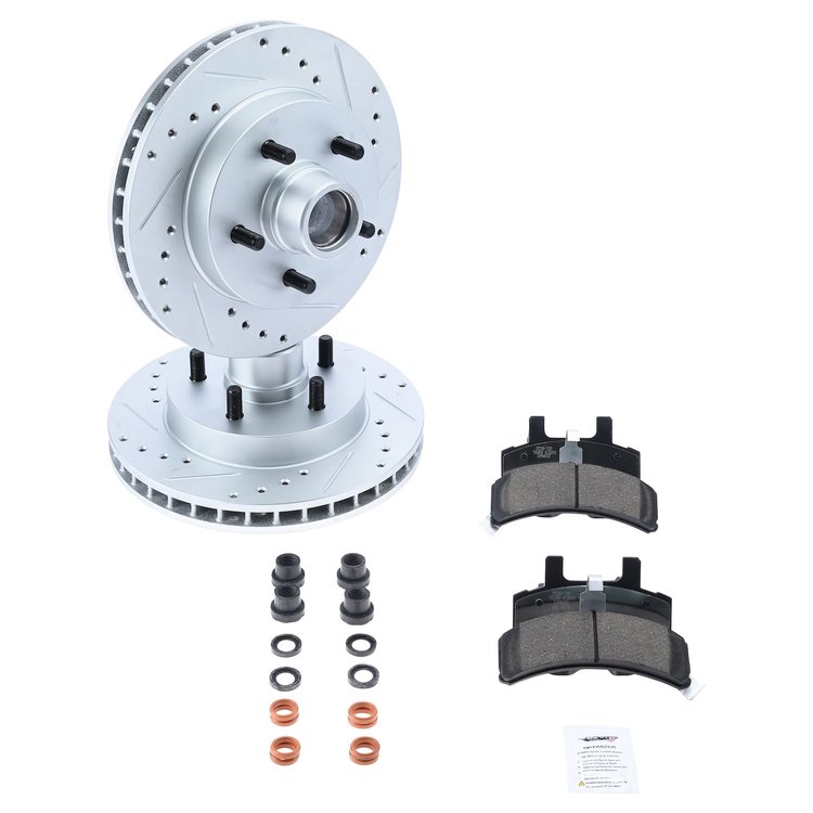 Truck-N-Tow JX25 Brake Pads & Rotors Kits Fits Select 1988-2000 Cadillac, Chevrolet, GMC [Front]